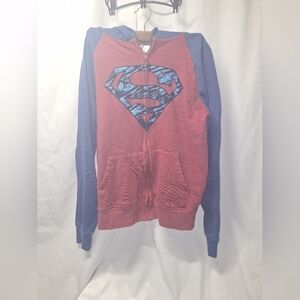 Superman zip up hoodie size small
